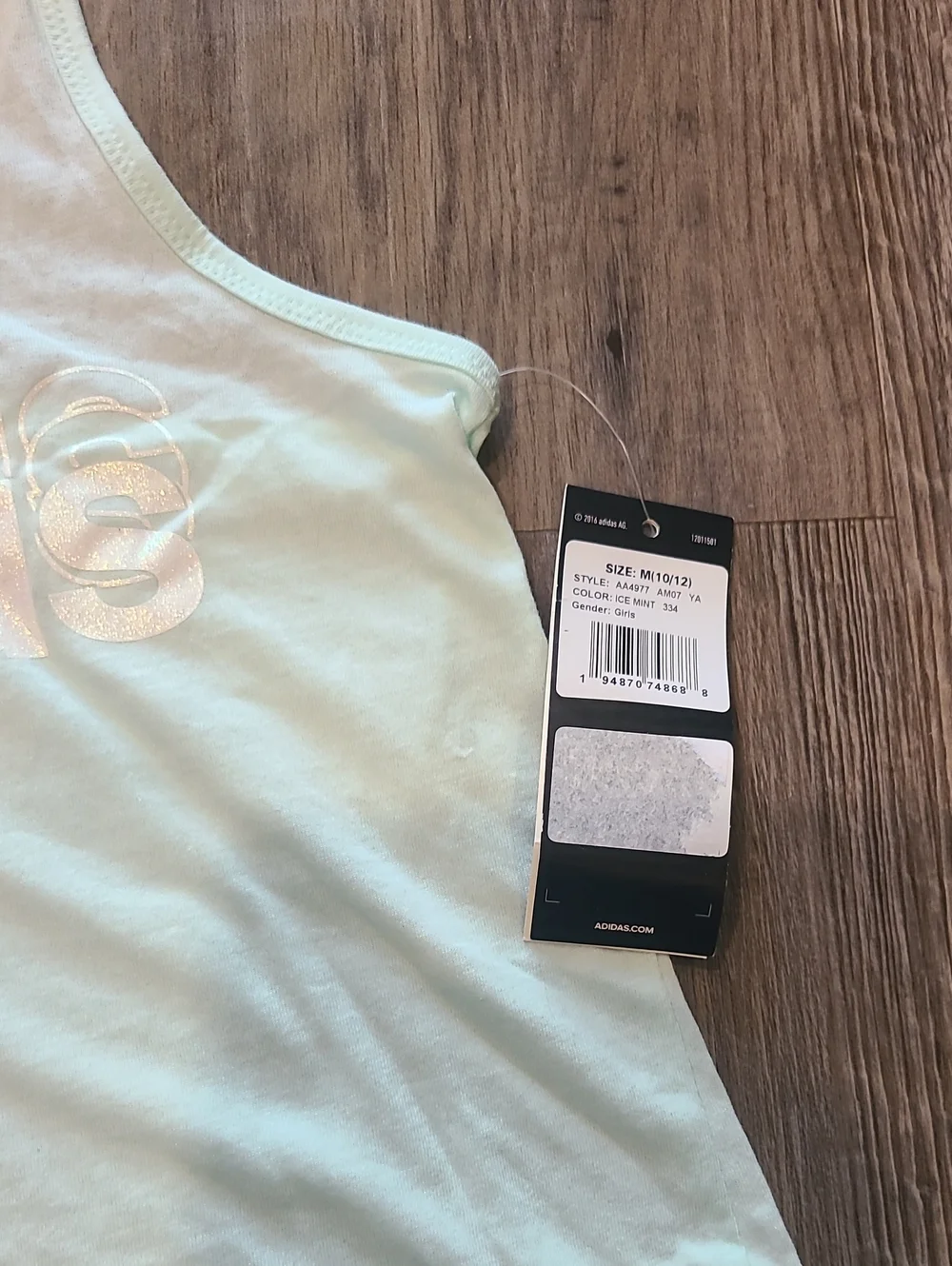 adidas Mint Racerback Tank with Blue Ombre Running Shorts Size Large 10/12